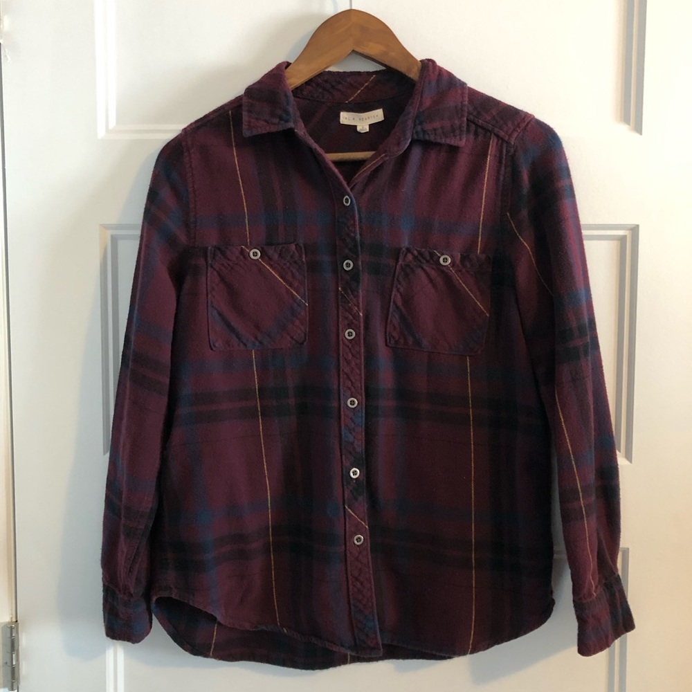 LA Hearts - Long Sleeve Plaid Shirt - Size Small